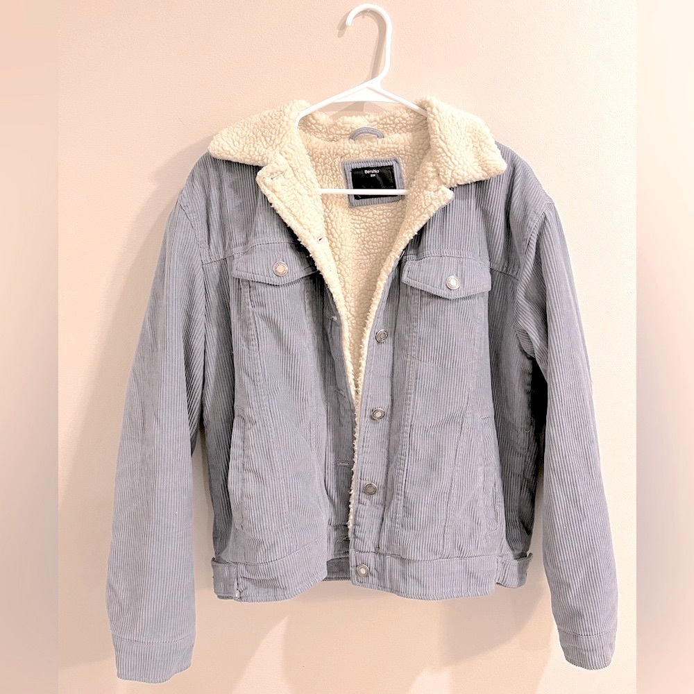 Berksha jean Sherpa jacket size small corduroy material winter jacket